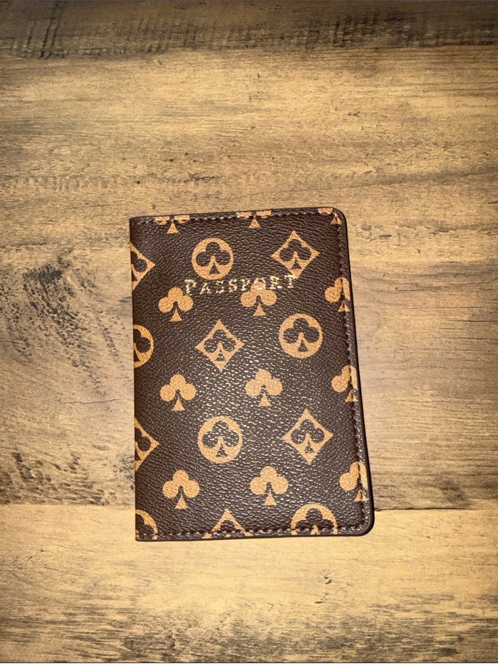 Designer Inspired Passport Monogram Holder Wallet